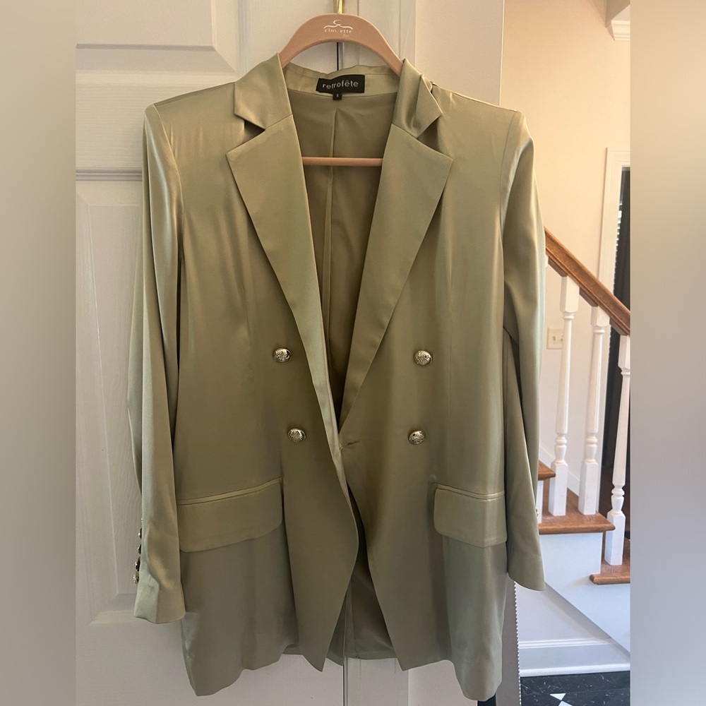 silk blazer